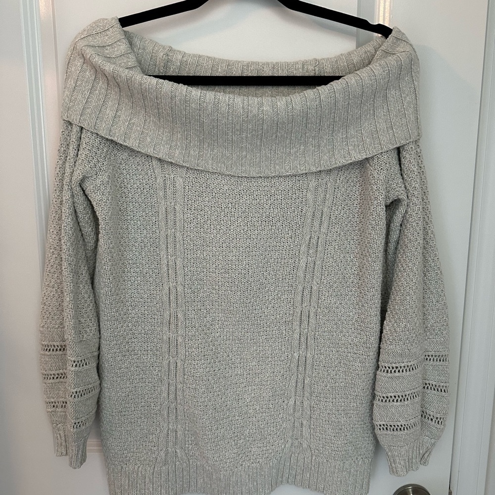 Sweater off the shoulders